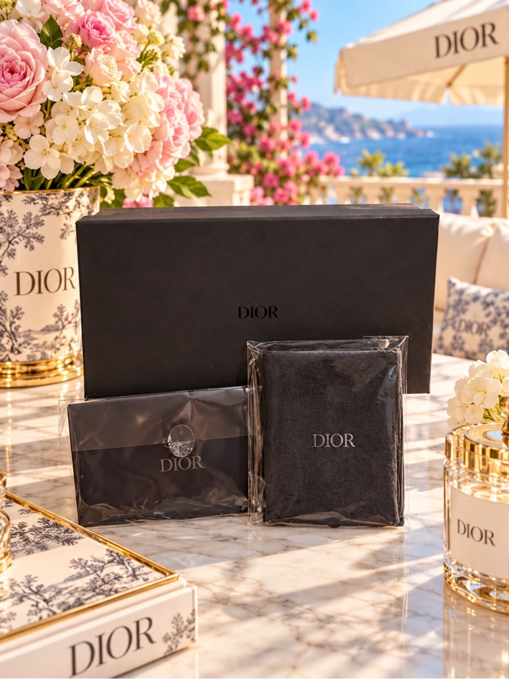 Dior Black Luxe Sunnies Box with Branded Accessories